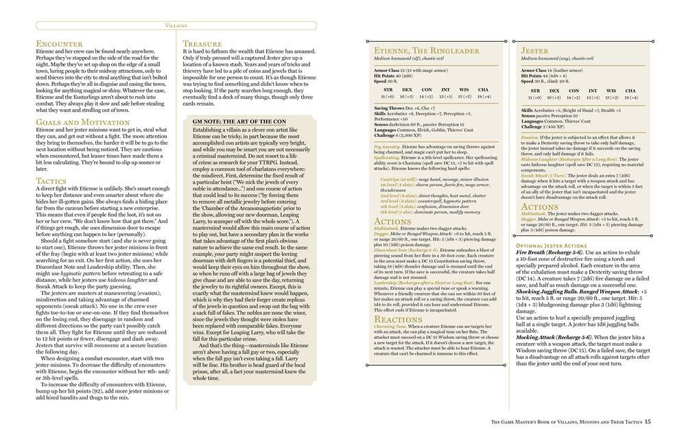 The Game Master's Book of Villains, Minions and Their Tactics