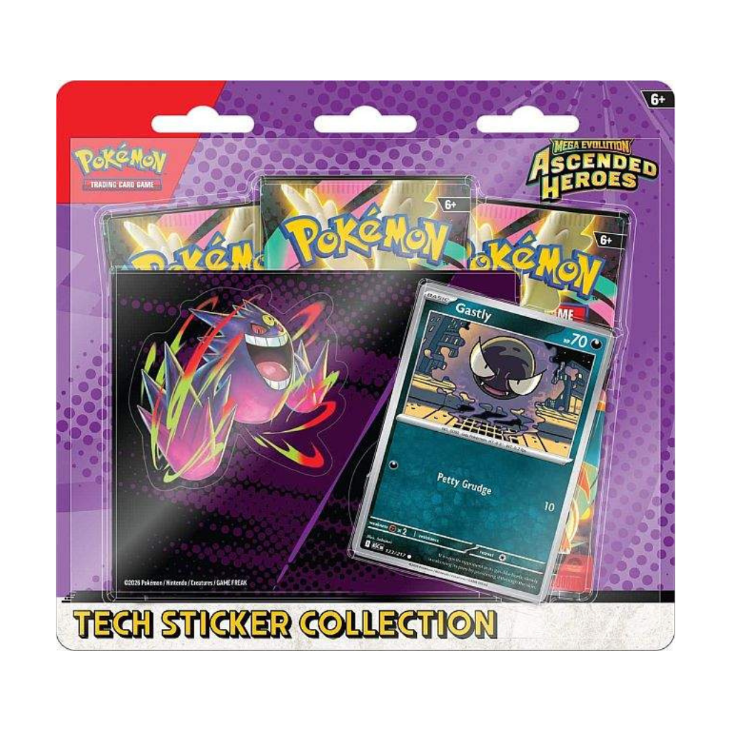 Mega Evolution Ascended Heroes Ghastly Tech Sticker Collection 3P Blister Pack