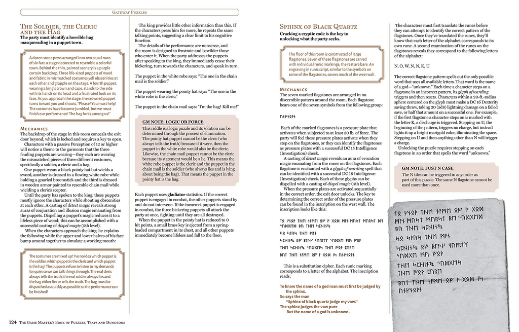 The Game Master's Book of Traps, Puzzles and Dungeons