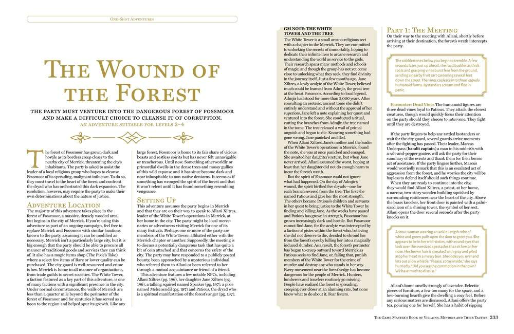 The Game Master's Book of Villains, Minions and Their Tactics