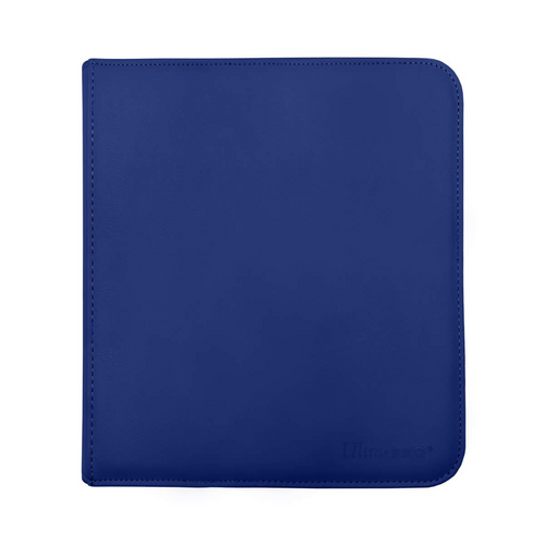 12 Pocket Zippered Pro Binder Blue