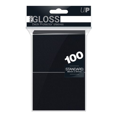 PRO-Gloss Black Standard Size Sleeves (100)