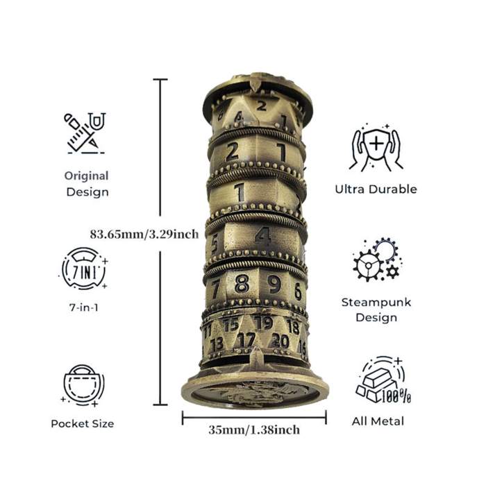 Carousel Dice Tower Brass