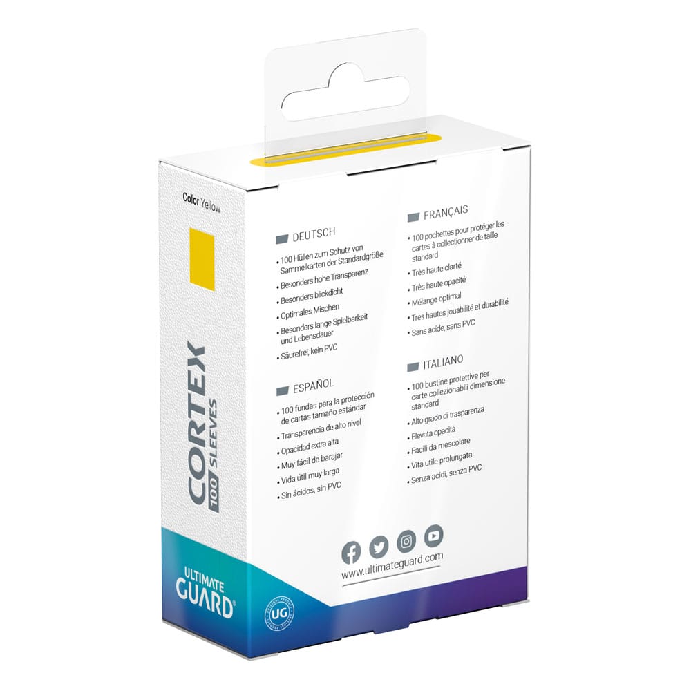 Cortex Sleeves Standard Size  (100) - Yellow