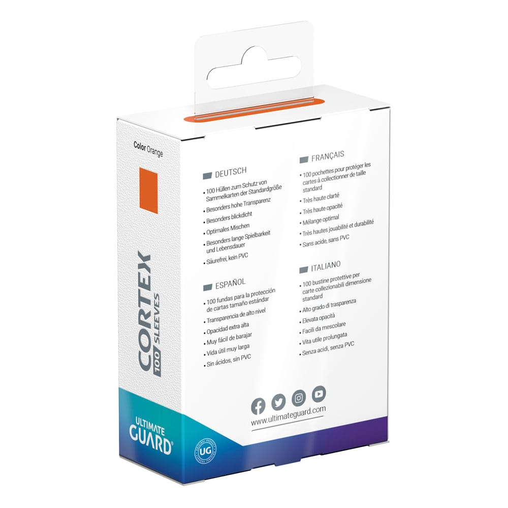 Cortex Sleeves Standard Size  (100) - Orange